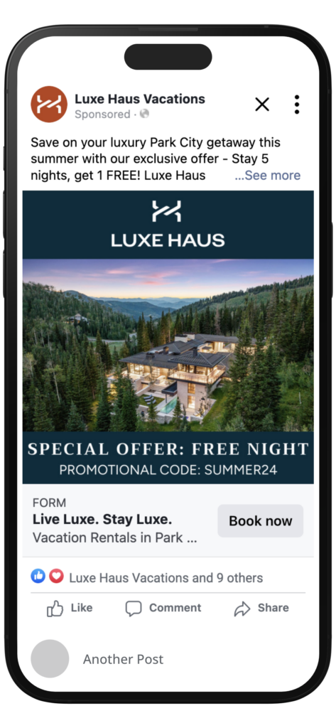 Social Media Example - LUXE HAUS